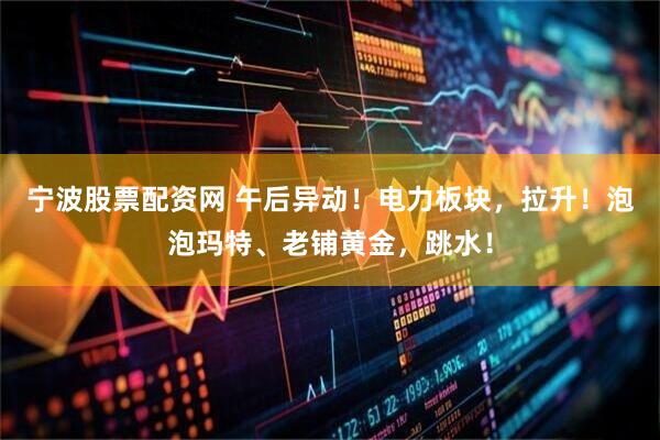 宁波股票配资网 午后异动！电力板块，拉升！泡泡玛特、老铺黄金，跳水！